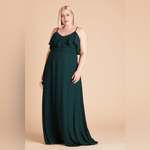 1X /14 / 16 JANE CONVERTIBLE BRIDESMAID DRESS CHIFFON EMERALD - Picture 1 of 8